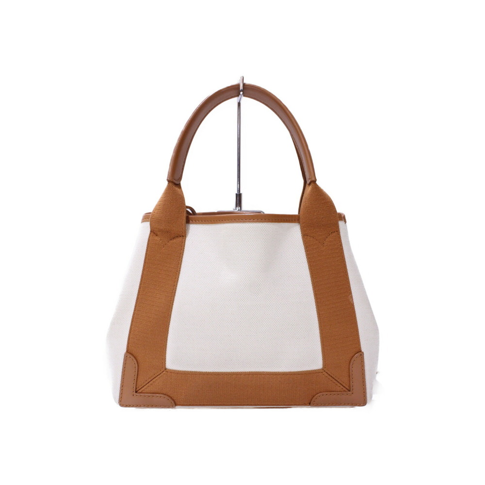 BALENCIAGA Navy Blue Cabas XS Canvas Leather Handbag Shoulder Bag White Pouch - Picture 4 of 7